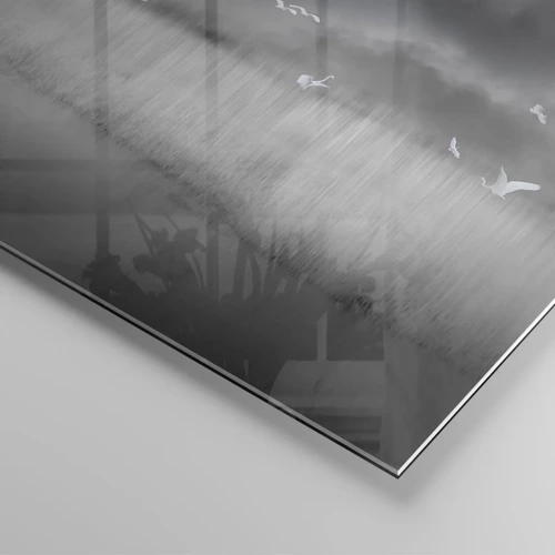 Impression sur verre - Image sur verre - A l'abri de la pluie - 60x60 cm