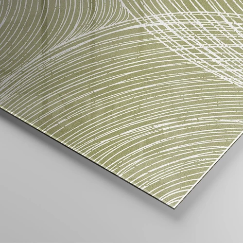 Impression sur verre - Image sur verre - Abstraction complexe de blanc - 30x30 cm