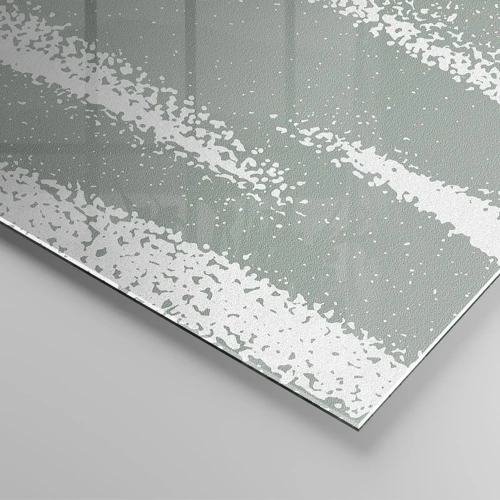 Impression sur verre - Image sur verre - Abstraction dans un climat hivernal - 100x40 cm
