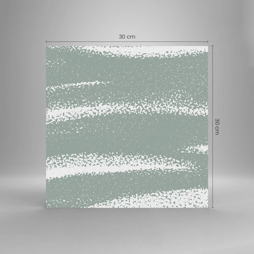 Impression sur verre - Image sur verre - Abstraction dans un climat hivernal - 30x30 cm