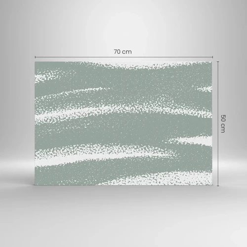 Impression sur verre - Image sur verre - Abstraction dans un climat hivernal - 70x50 cm