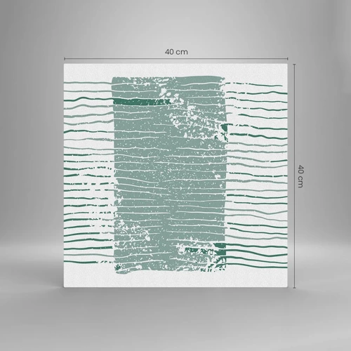 Impression sur verre - Image sur verre - Abstraction de la mer - 40x40 cm