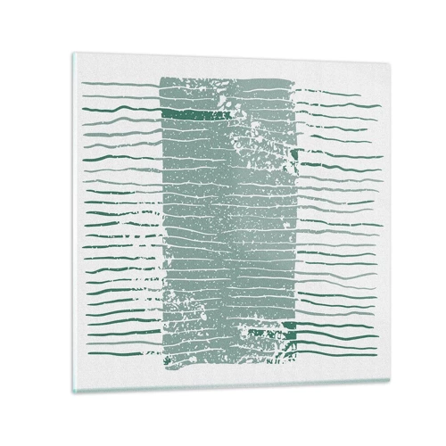 Impression sur verre - Image sur verre - Abstraction de la mer - 60x60 cm