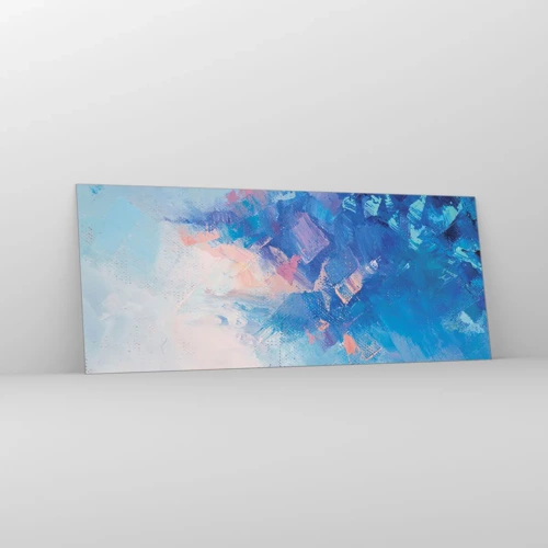 Impression sur verre - Image sur verre - Abstraction hivernale - 100x40 cm