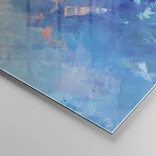 Impression sur verre - Image sur verre - Abstraction hivernale - 70x70 cm