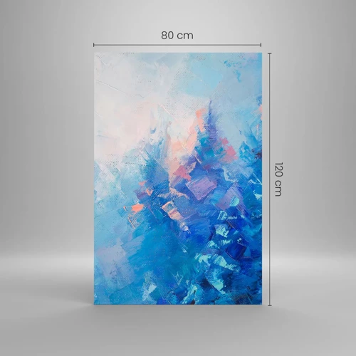 Impression sur verre - Image sur verre - Abstraction hivernale - 80x120 cm