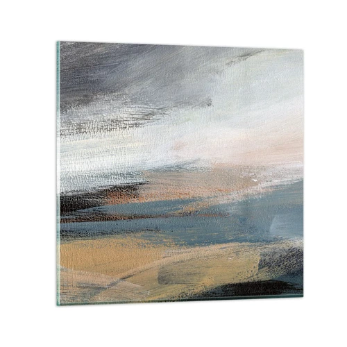 Impression sur verre - Image sur verre - Abstraction : paysage nordique - 50x50 cm