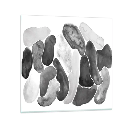 Impression sur verre - Image sur verre - Abstraction rocheuse - 30x30 cm