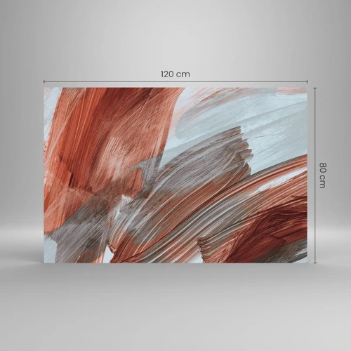 Impression sur verre - Image sur verre - Abstraction venteuse et automnale - 120x80 cm