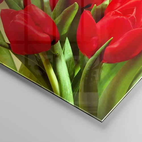 Impression sur verre - Image sur verre - Amas de joie printanière - 100x40 cm