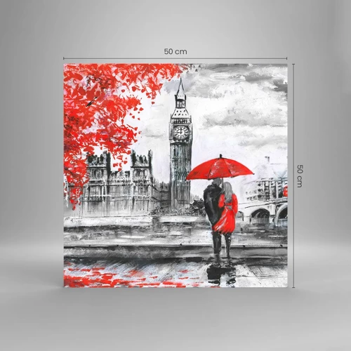 Impression sur verre - Image sur verre - Amoureux de Londres - 50x50 cm