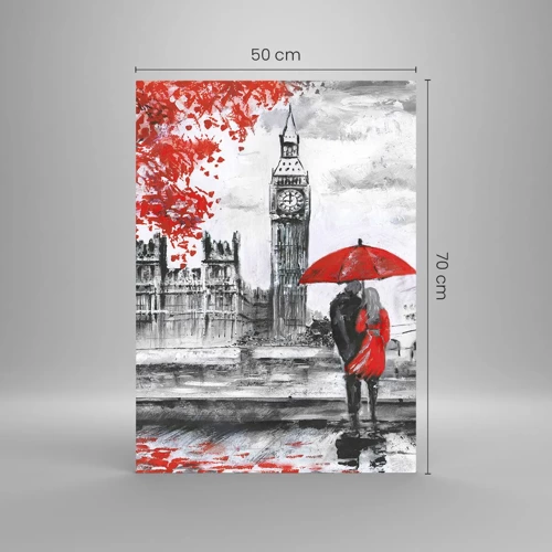 Impression sur verre - Image sur verre - Amoureux de Londres - 50x70 cm