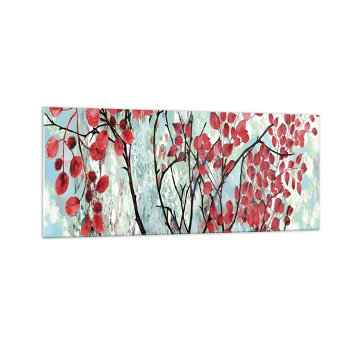 Impression sur verre - Image sur verre - Arbre en écarlate - 100x40 cm