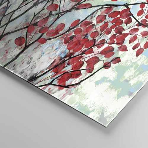 Impression sur verre - Image sur verre - Arbre en écarlate - 30x30 cm