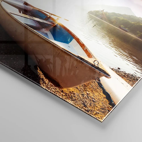 Impression sur verre - Image sur verre - Au bord de la grande et limpide eau - 120x80 cm