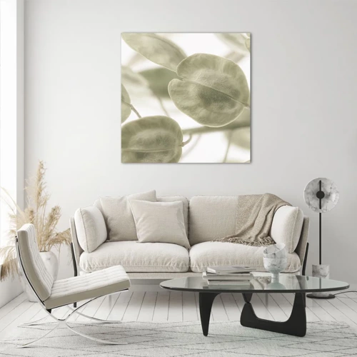 Impression sur verre - Image sur verre - Au commencement il y avait des feuilles... - 40x40 cm