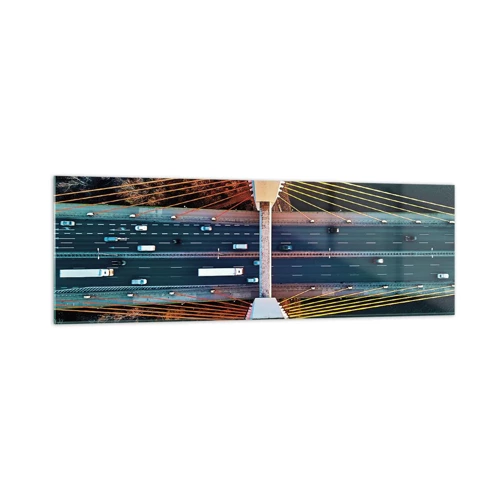 Impression sur verre - Image sur verre - Au dessus de l'eau et de la forêt - 160x50 cm