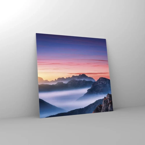 Impression sur verre - Image sur verre - Au-dessus des vallées - 50x50 cm