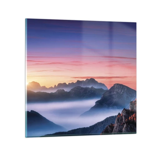Impression sur verre - Image sur verre - Au-dessus des vallées - 70x70 cm