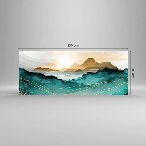 Impression sur verre - Image sur verre - Au frontière de l’abstraction – paysage - 100x40 cm