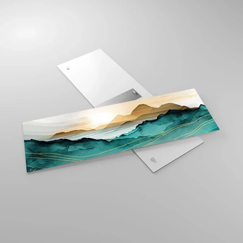 Impression sur verre - Image sur verre - Au frontière de l’abstraction – paysage - 90x30 cm