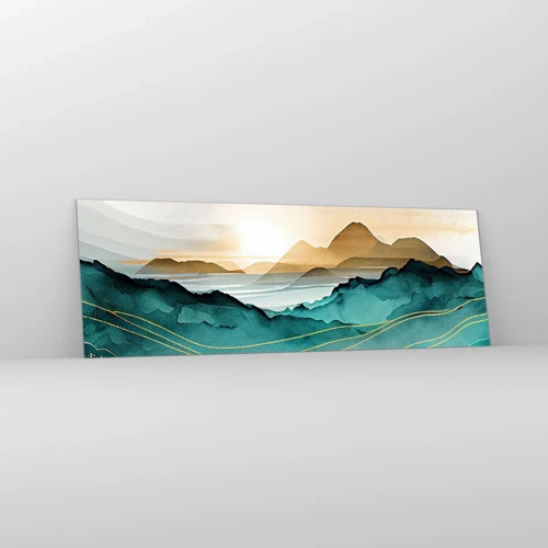 Impression sur verre - Image sur verre - Au frontière de l’abstraction – paysage - 90x30 cm