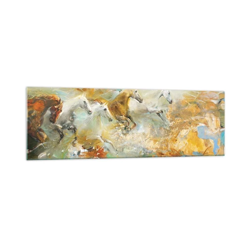 Impression sur verre - Image sur verre - Au galop vers la lumière - 160x50 cm