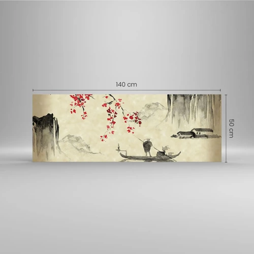 Impression sur verre - Image sur verre - Au pays des cerisiers en fleurs - 140x50 cm