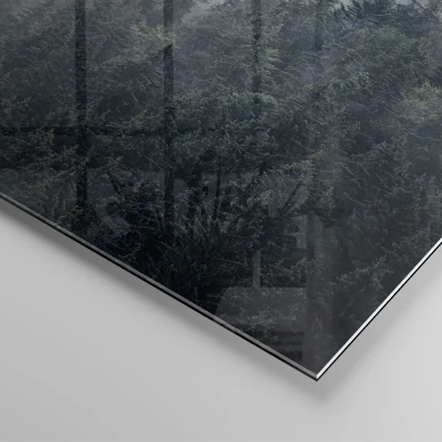Impression sur verre - Image sur verre - Aube de la forêt - 30x30 cm