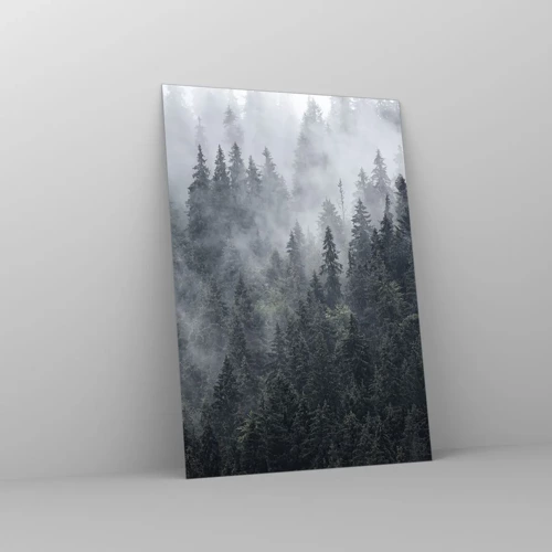 Impression sur verre - Image sur verre - Aube de la forêt - 70x100 cm