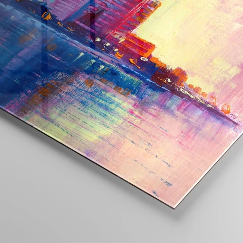 Impression sur verre - Image sur verre - Baigné de couleurs - 100x40 cm