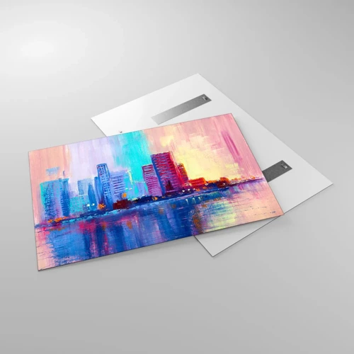 Impression sur verre - Image sur verre - Baigné de couleurs - 120x80 cm