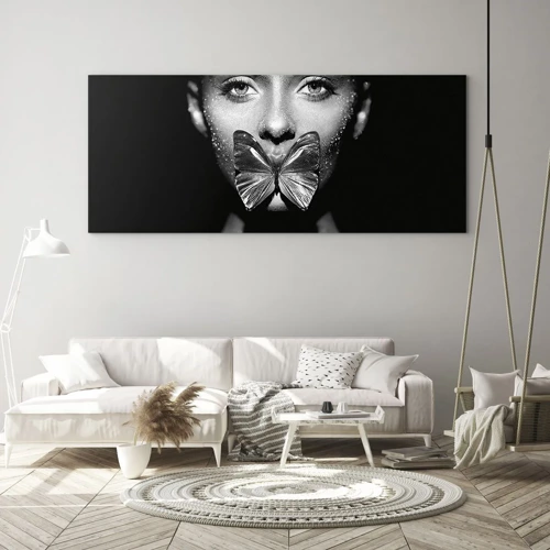 Impression sur verre - Image sur verre - Baiser papillon - 160x50 cm