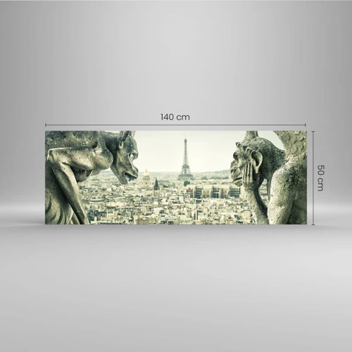 Impression sur verre - Image sur verre - Bavardage parisien - 140x50 cm