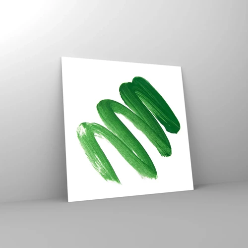 Impression sur verre - Image sur verre - Blague verte - 30x30 cm