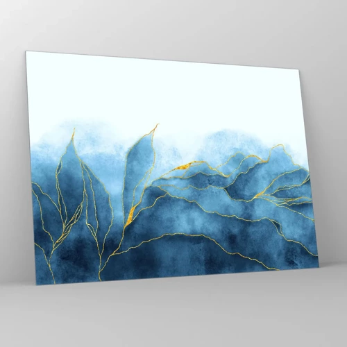 Impression sur verre - Image sur verre - Bleu doré - 70x50 cm