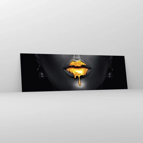 Impression sur verre - Image sur verre - Bouche d'or - 160x50 cm