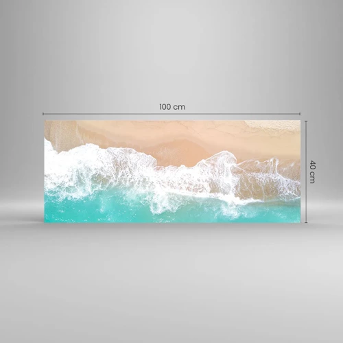 Impression sur verre - Image sur verre - Caresse de l'océan - 100x40 cm