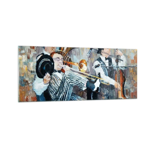 Impression sur verre - Image sur verre - C'est tout le Jazz - 100x40 cm