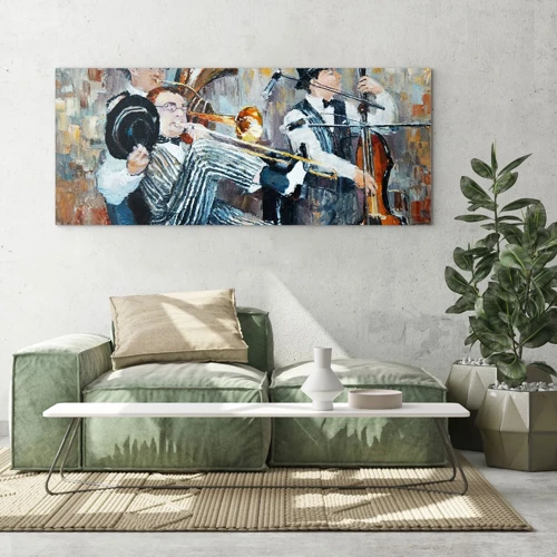 Impression sur verre - Image sur verre - C'est tout le Jazz - 100x40 cm