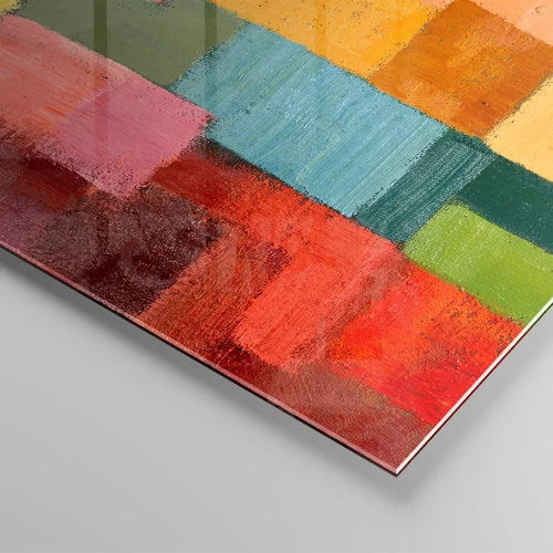 Impression sur verre - Image sur verre - Chacun est différent, tout est coloré - 100x40 cm