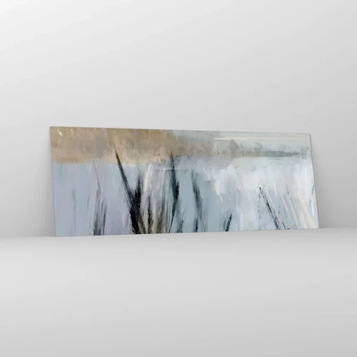 Impression sur verre - Image sur verre - Champs d'hiver - 140x50 cm