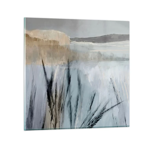 Impression sur verre - Image sur verre - Champs d'hiver - 30x30 cm