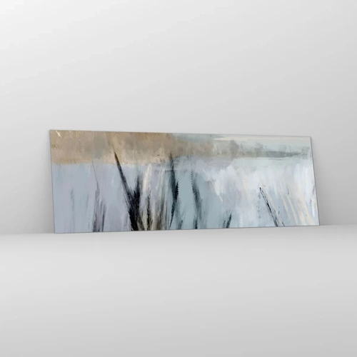 Impression sur verre - Image sur verre - Champs d'hiver - 90x30 cm