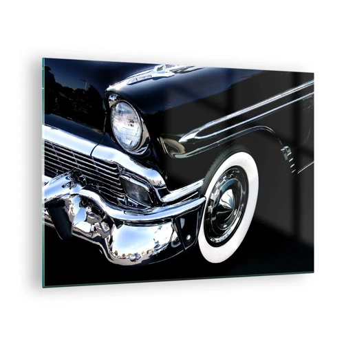 Impression sur verre - Image sur verre - Classique en argent, noir et blanc - 70x50 cm