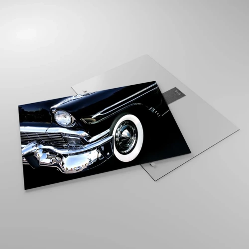 Impression sur verre - Image sur verre - Classique en argent, noir et blanc - 70x50 cm