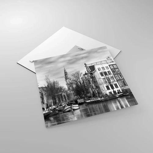 Impression sur verre - Image sur verre - Climat d'Amsterdam - 40x40 cm