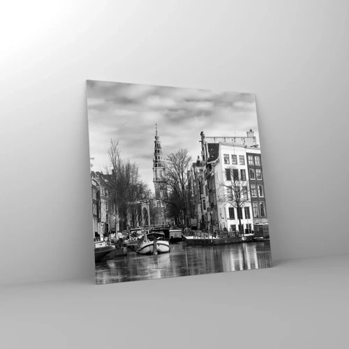 Impression sur verre - Image sur verre - Climat d'Amsterdam - 40x40 cm