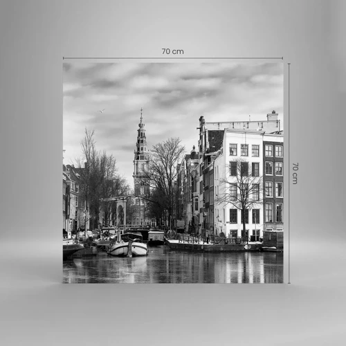 Impression sur verre - Image sur verre - Climat d'Amsterdam - 70x70 cm