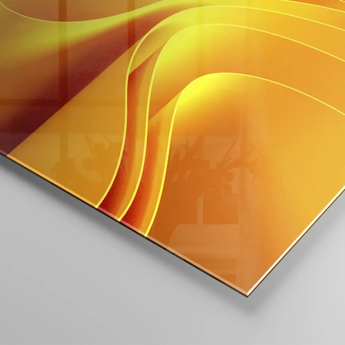 Impression sur verre - Image sur verre - Comme les vagues du soleil - 120x80 cm